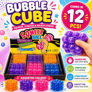 Bubble Cube Squeeze Ball – Squishy & Stretchy Maltose Toy - Rise and Redemption
