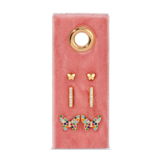 Butterfly Velvet Stud Set - Rise and Redemption