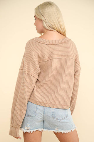 Buttery soft Comfy Soft V - Neck Knit Top - Rise and Redemption