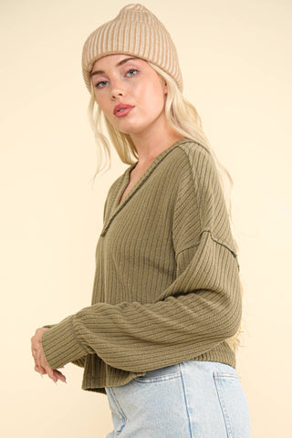 Buttery soft Comfy Soft V - Neck Knit Top - Rise and Redemption