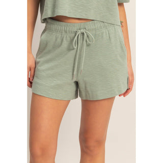 Cotton Drawstring Pocket Shorts