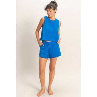 Cotton Drawstring Pocket Shorts