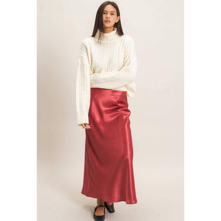 Satin Midi Skirt