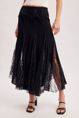 BOHO FLOWY LACE MAXI SKIRT WITH NO LINING - EASTER DAY