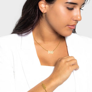 18K Gold PVD Stainless Steel Angel Number Necklace