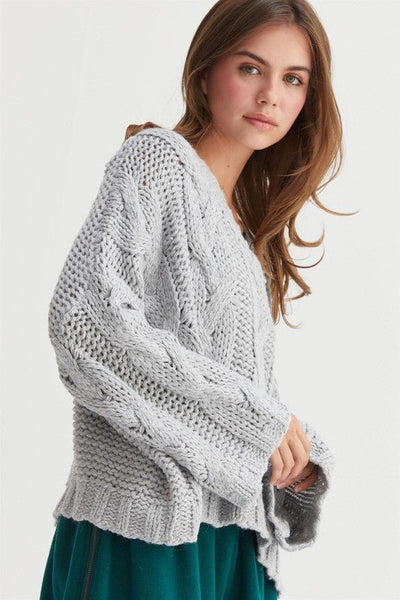 Cable Knit Carli Sweater - Rise and Redemption