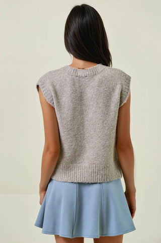 CABLE KNIT V - NECK VEST TOP - 45252T - Rise and Redemption