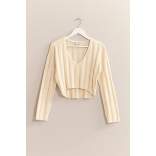 Candice Cropped Sweater Top - Rise and Redemption