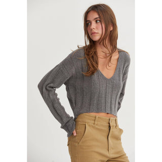 Candice Cropped Sweater Top - Rise and Redemption