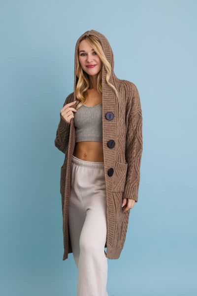 Carli Cable Trench Cardigan - Rise and Redemption