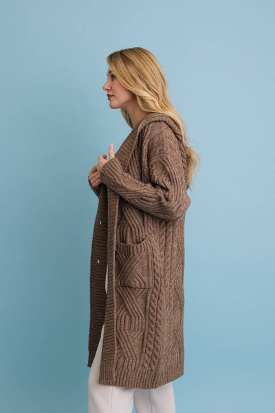 Carli Cable Trench Cardigan - Rise and Redemption