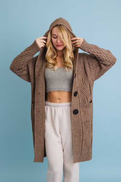 Carli Cable Trench Cardigan - Rise and Redemption