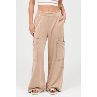 Carolina Mineral Wash Wide Leg Cargo Pants - Rise and Redemption