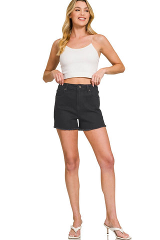 Carter Classic Black Fray Shorts - Rise and Redemption