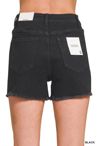 Carter Classic Black Fray Shorts - Rise and Redemption