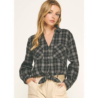Carter Front Tie Flannel - Rise and Redemption