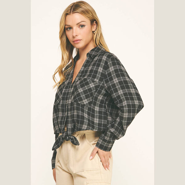 Carter Front Tie Flannel - Rise and Redemption
