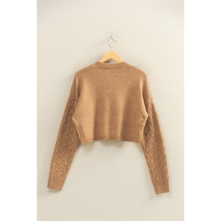 Cassidy Cropped Cable Knit Sweater - Rise and Redemption
