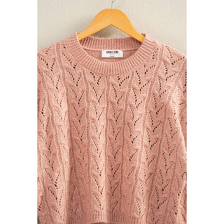 Cassidy Cropped Cable Knit Sweater - Rise and Redemption
