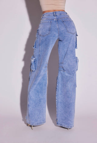 Cassidy Denim Cargo Jeans - Rise and Redemption