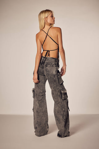 Cassidy Denim Cargo Jeans - Rise and Redemption