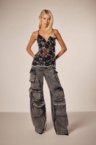 Cassidy Denim Cargo Jeans - Rise and Redemption