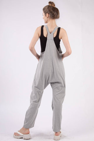 Casual Loose Fit Solid Knit Baggy Jumpsuit - Rise and Redemption