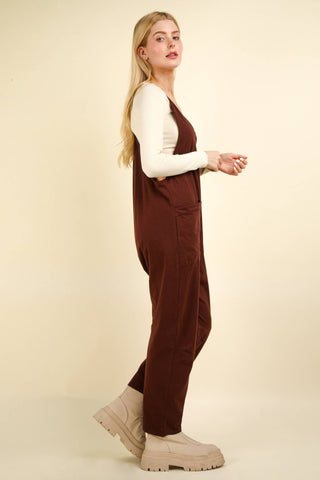 Casual Loose Fit Solid Knit Baggy Jumpsuit - Rise and Redemption