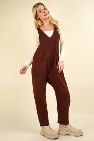 Casual Loose Fit Solid Knit Baggy Jumpsuit - Rise and Redemption