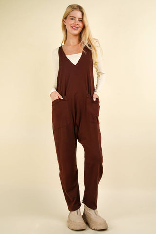 Casual Loose Fit Solid Knit Baggy Jumpsuit - Rise and Redemption