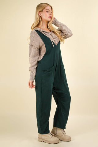 Casual Loose Fit Solid Knit Baggy Jumpsuit - Rise and Redemption