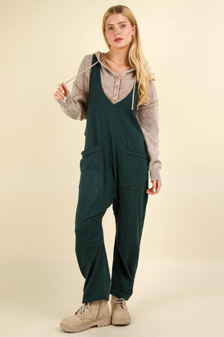 Casual Loose Fit Solid Knit Baggy Jumpsuit - Rise and Redemption