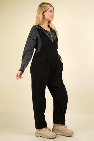 Casual Loose Fit Solid Knit Baggy Jumpsuit - Rise and Redemption