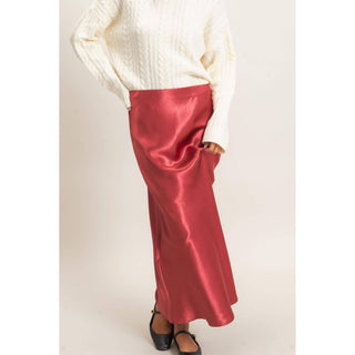 Satin Midi Skirt