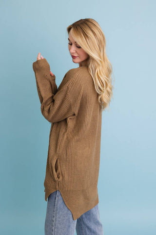 Cozy Open-Front Waffle Knit Long Cardigan