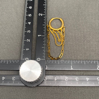 Chain Fringe 18K Gold Plated S.Steel Huggie Earrings - Rise and Redemption