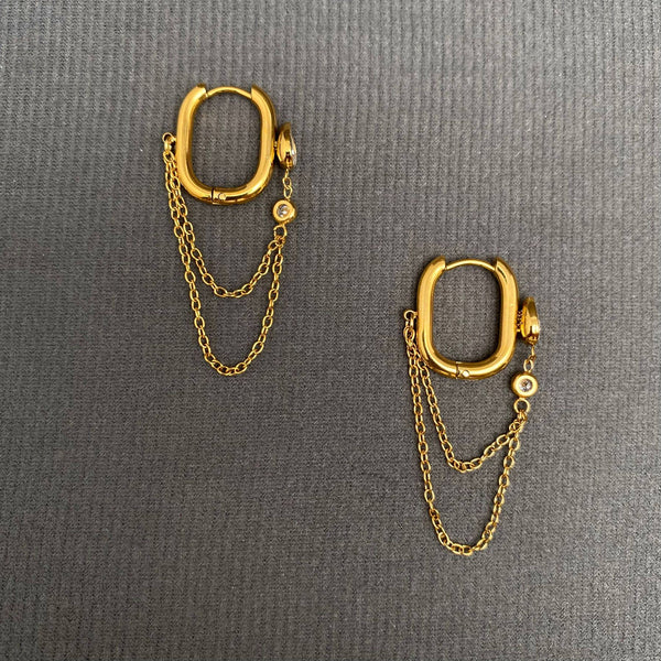Chain fringe Earrings - Rise and Redemption