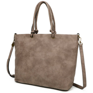 Charlene Classic Vegan Leather minimalist Western Tote Bag - Rise and Redemption