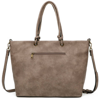 Charlene Classic Vegan Leather minimalist Western Tote Bag - Rise and Redemption