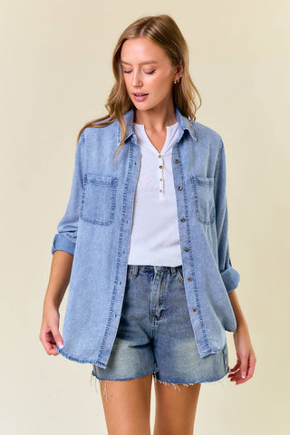 Charlotte Denim Chambary Shirts W Pockets - Rise and Redemption