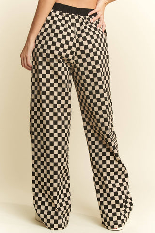 Checker Pants with elastic waistband - Rise and Redemption