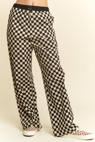 Checker Pants with elastic waistband - Rise and Redemption