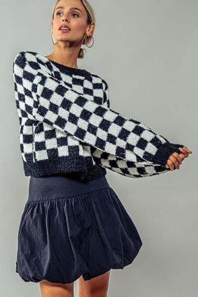 Checker Pullover Knit - Rise and Redemption