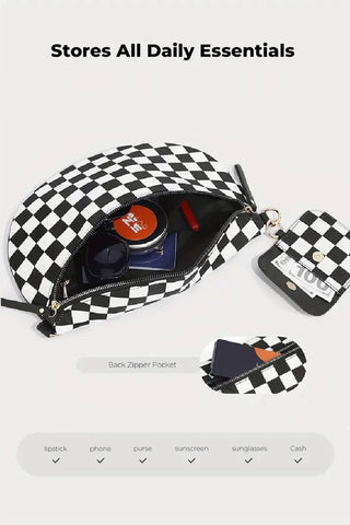 Checker Sling Bag with Accessory - Rise and Redemption