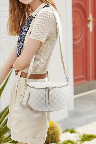 Checker Sling Bag with Accessory - Rise and Redemption