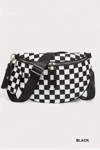 Checker Sling Bag with Accessory - Rise and Redemption