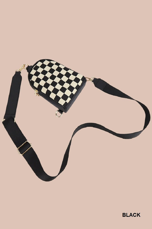 Checkered cross body sling bag - Rise and Redemption