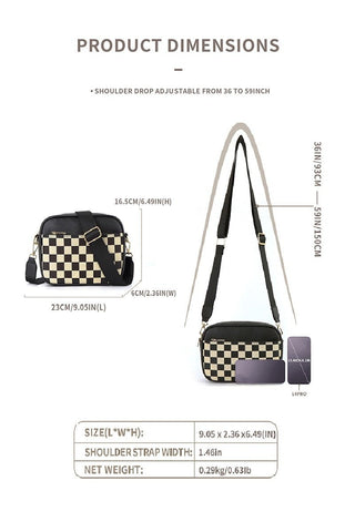 Checkered crossbody bag - Rise and Redemption