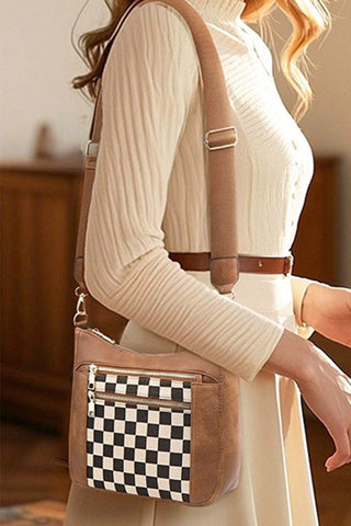 Checkered Messenger Bag - Rise and Redemption