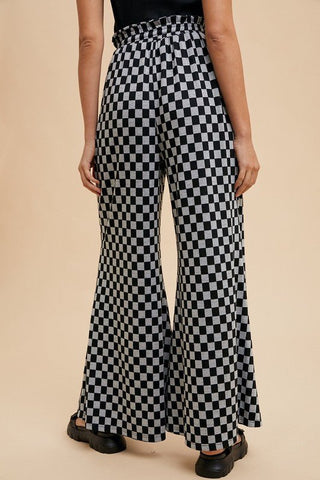 Checkered Palazzo Pants - Rise and Redemption